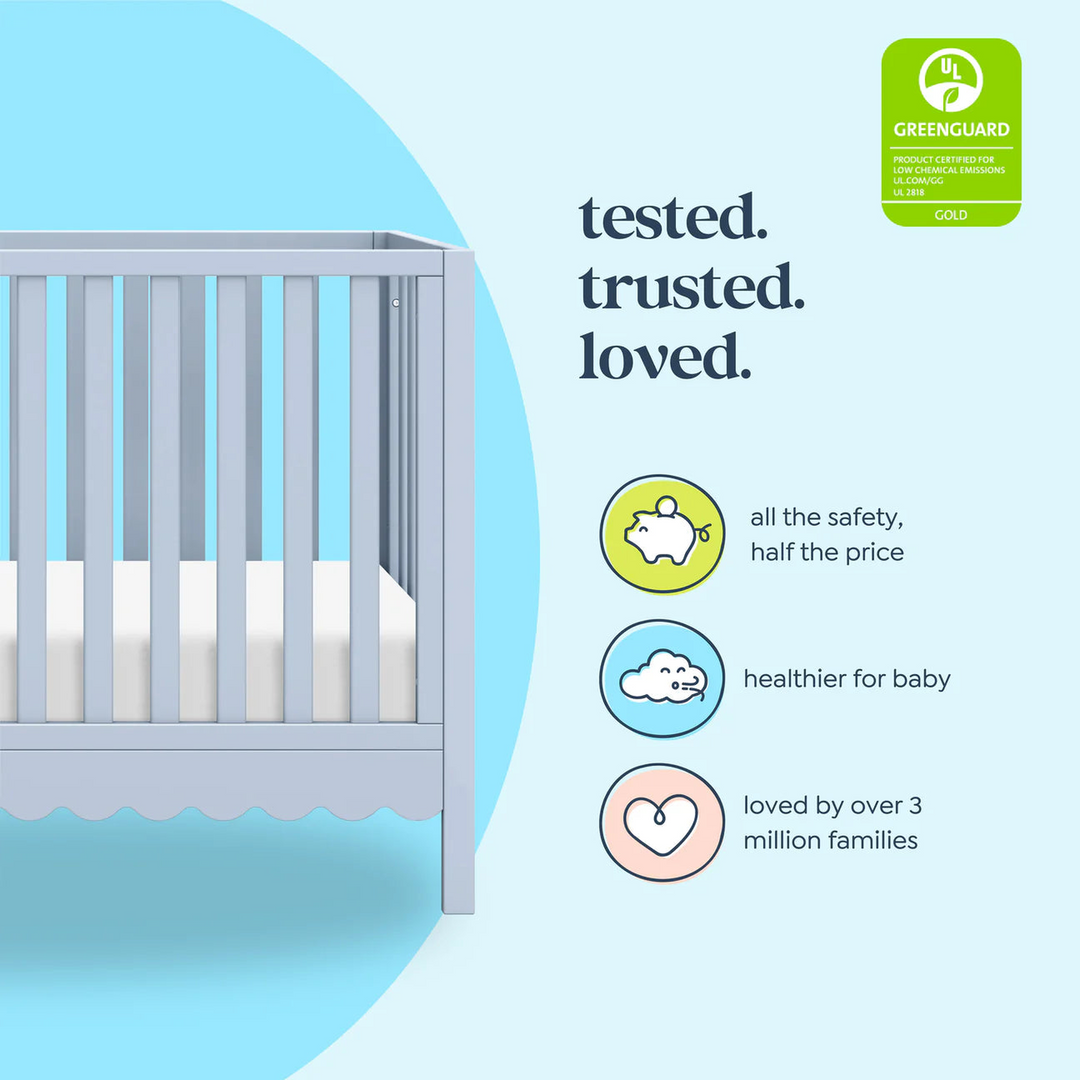 Davinci Sammy Scallop 4-in-1 convertible crib with scallop detailing