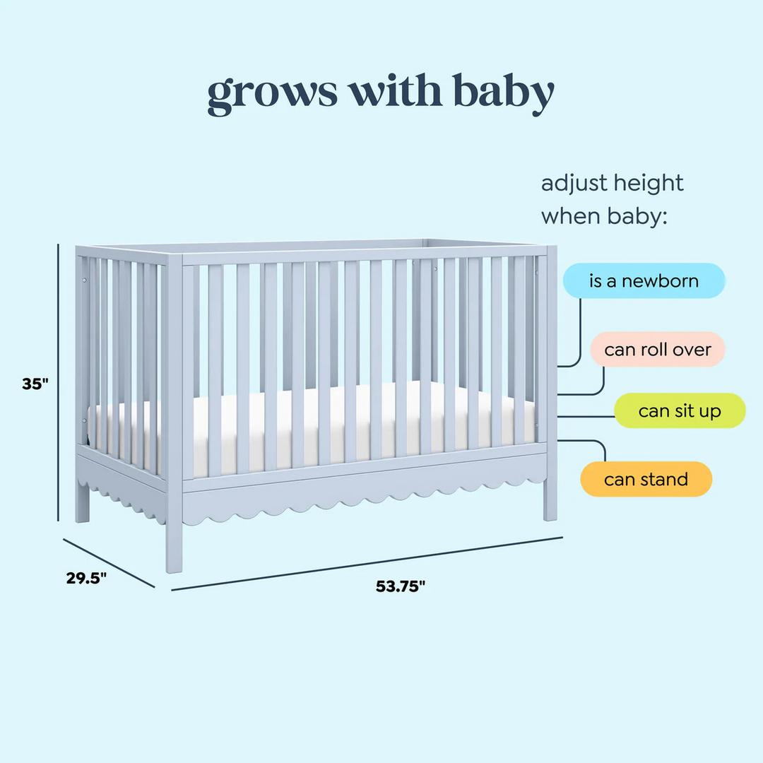 Davinci Sammy Scallop 4-in-1 Convertible Crib with scallop detailing