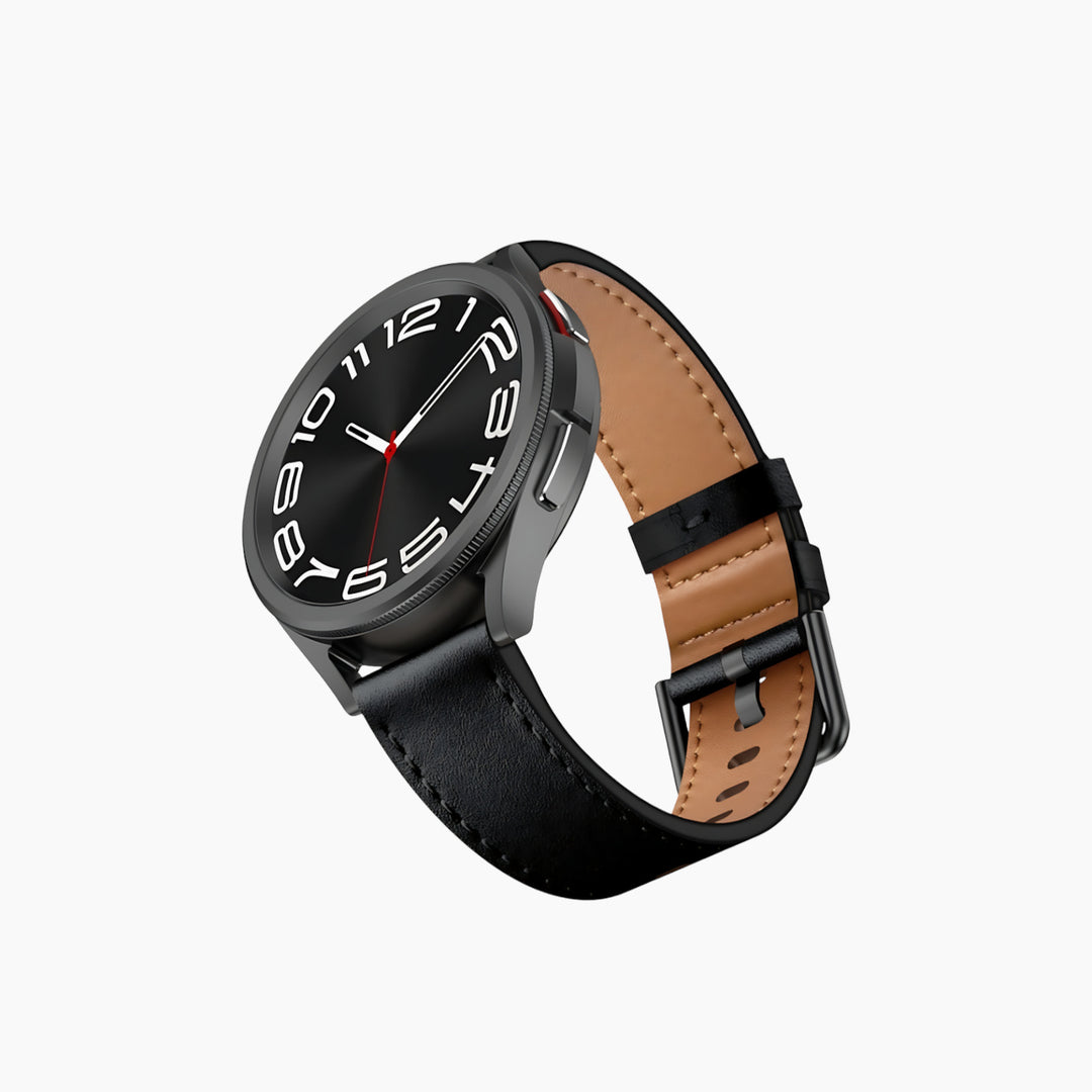 Samsung Metal Button Switch Leather Watch Band