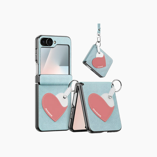 Samsung Z Flip 7 LUVY PU Leather Ring Style Foldable Case