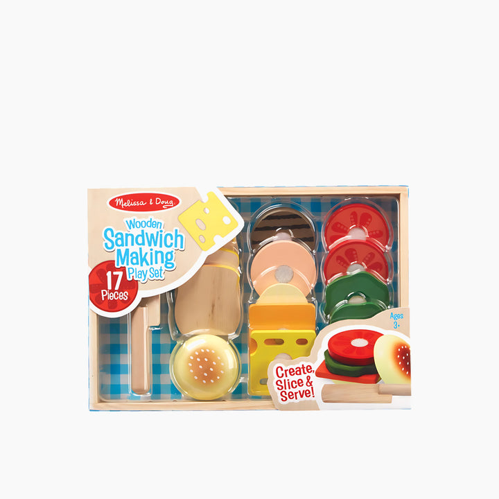 Melissa &amp; Doug wooden sandwich making toy set