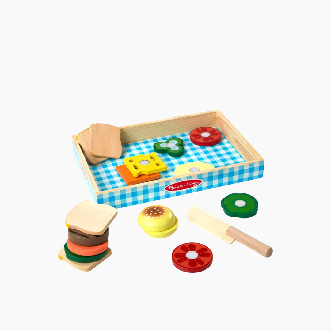 Melissa &amp; Doug wooden sandwich making toy set