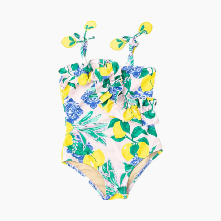 Shade Critters Santorini Citrus 1pc Ruffle Swim Suit