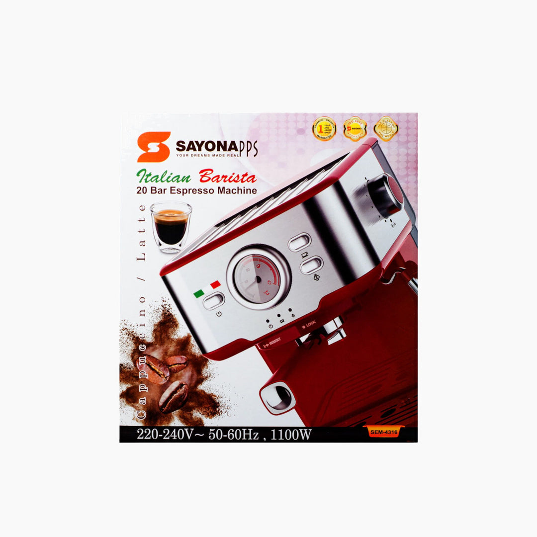 Sayona 20-Bar Espresso Machine