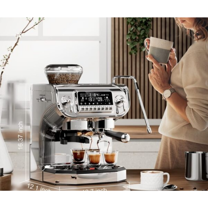 Sayona 8-in-1 Espresso Machine with Grinder, 20 Bar