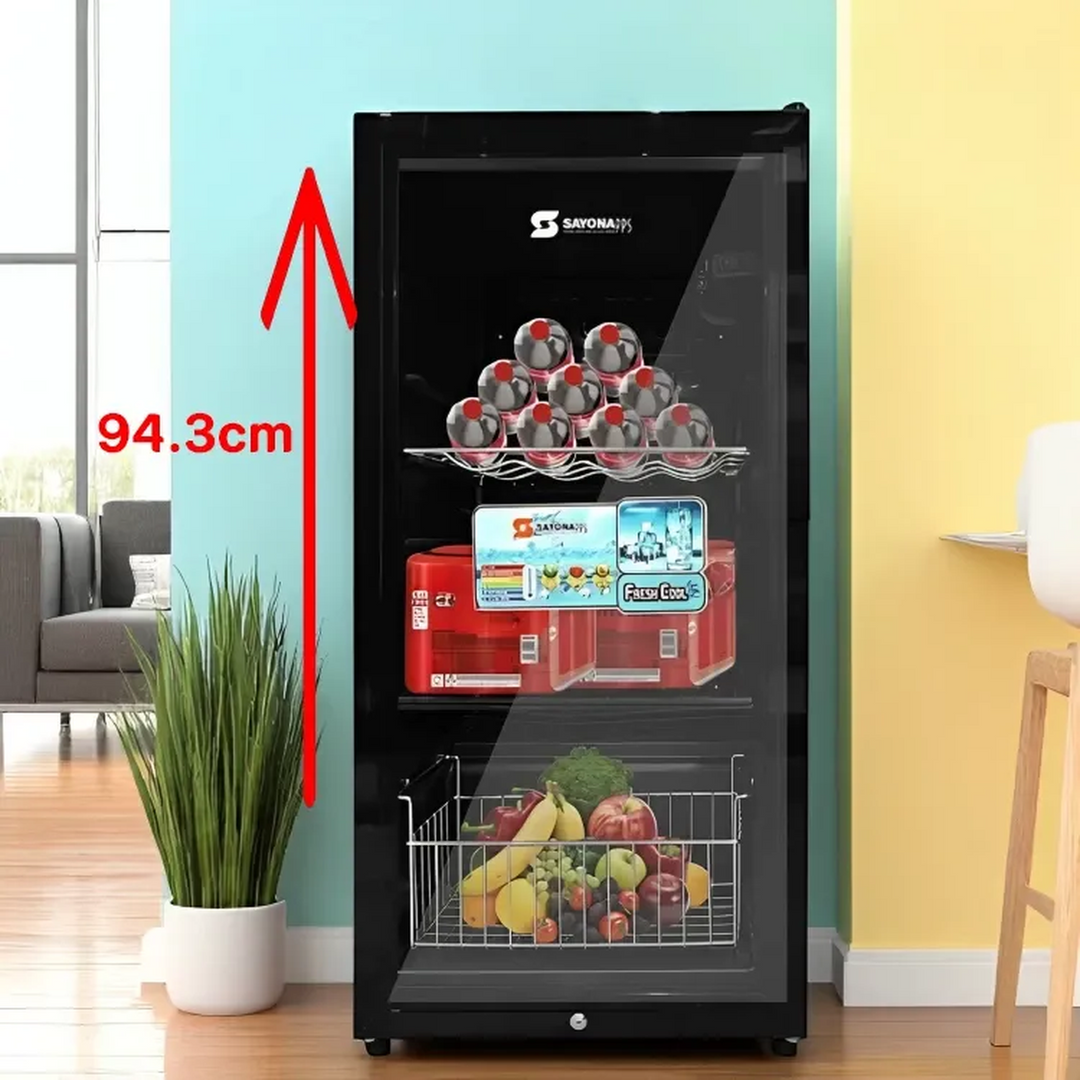 Sayona Glass Door Fridge 109L
