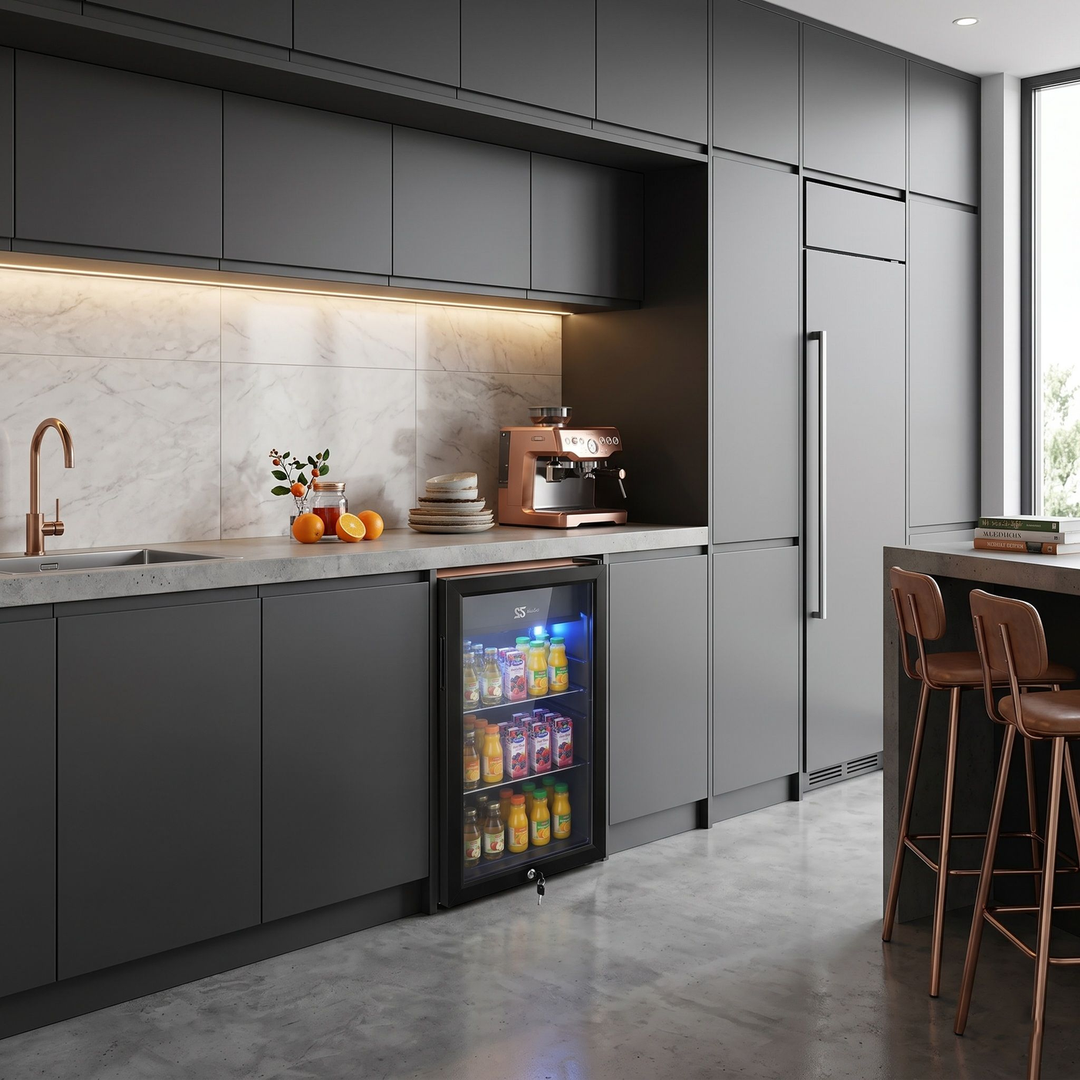 Sayona Mini Bar Fridge 73L Glass Door