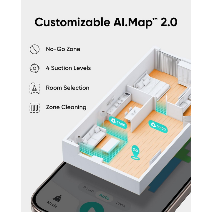 Sayona Reboot IQ Smart Robot Vacuum with Self-Empty Base