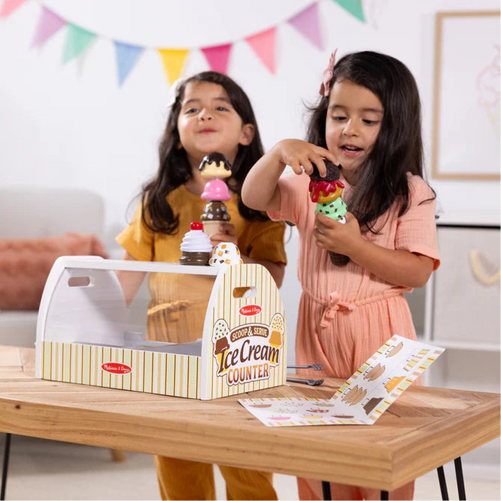 Melissa &amp; Doug Scoop &amp; Serve Ice Cream Counter