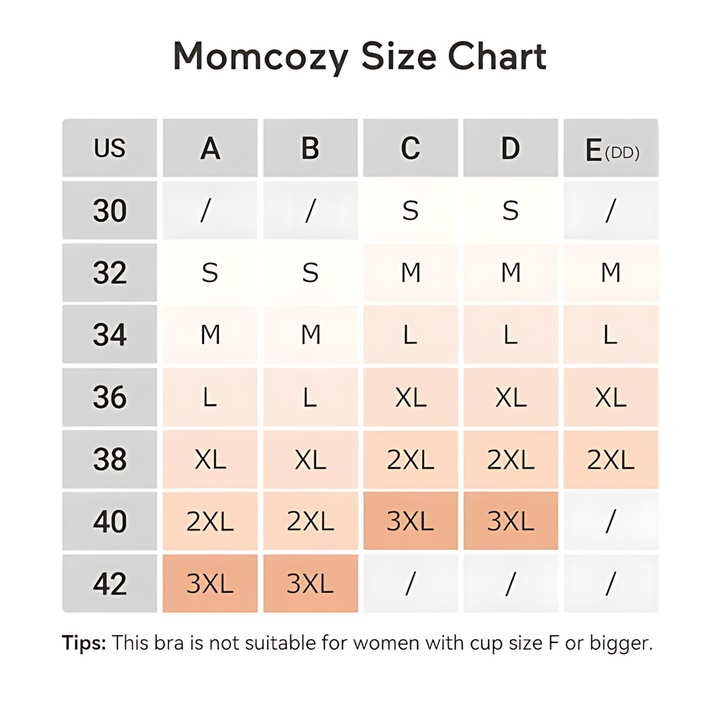 Momcozy seamless nursing bra in beige