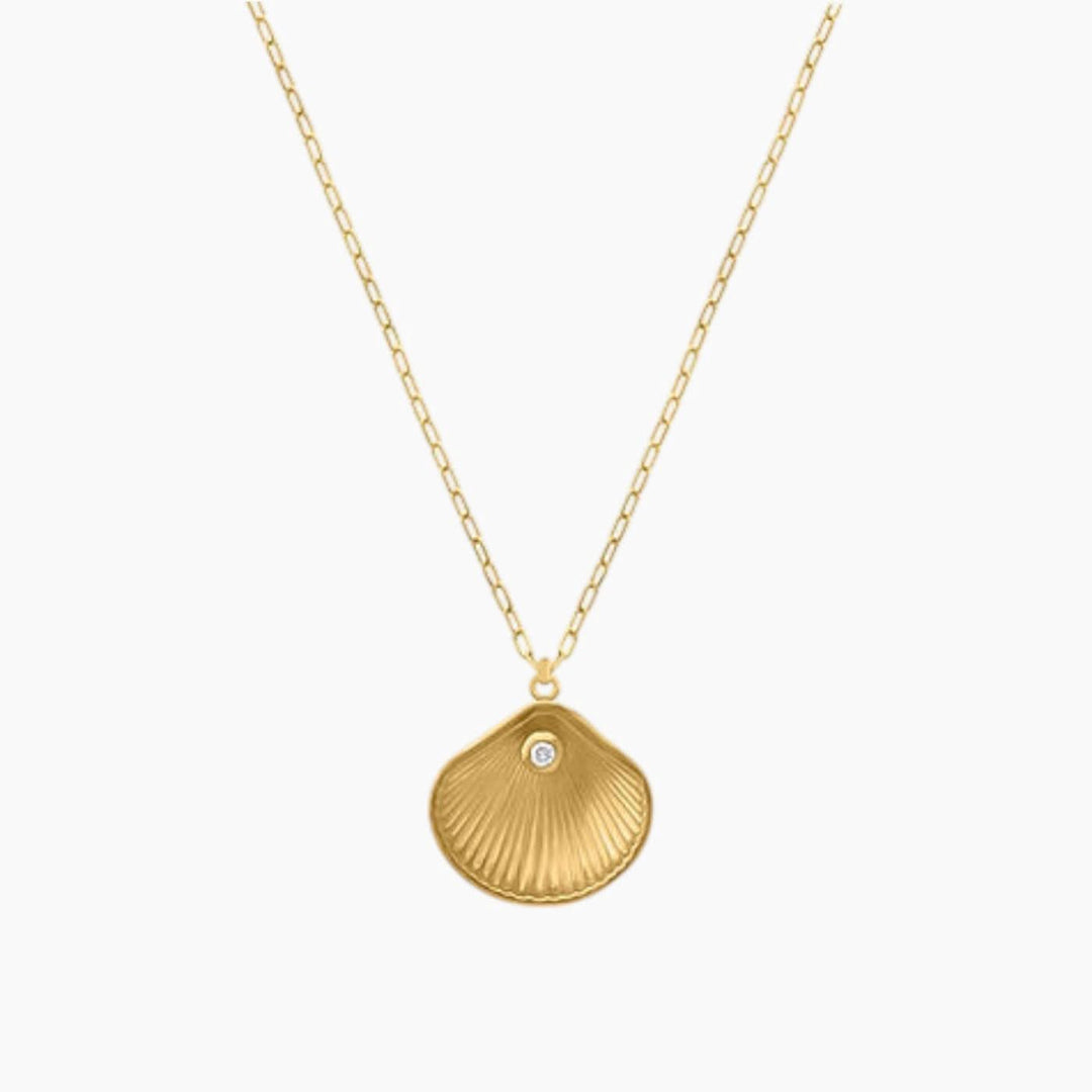 Baby Chic Fine Jewelry Seashell Diamond Necklace - HUNA
