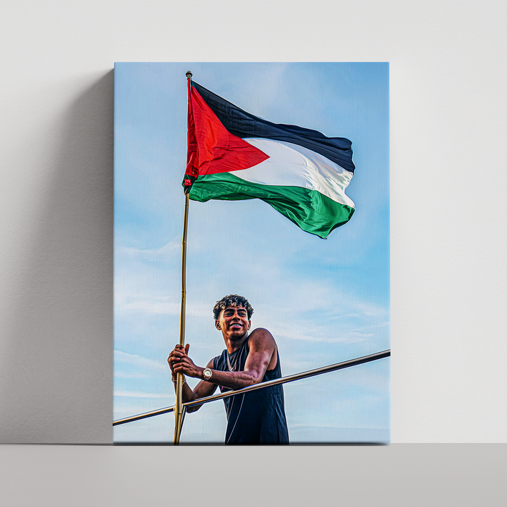 A3 canvas print of Lamine Yamal with Palestine&
