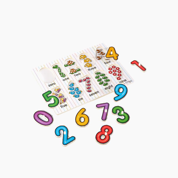 Melissa &amp; Doug See-Inside Numbers Peg Puzzle - HUNA