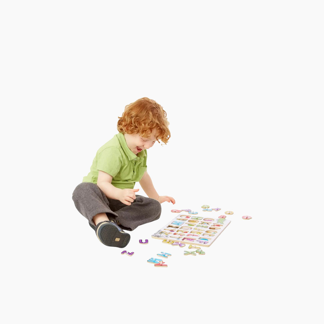 Melissa &amp; Doug See-Inside Numbers Peg Puzzle - HUNA