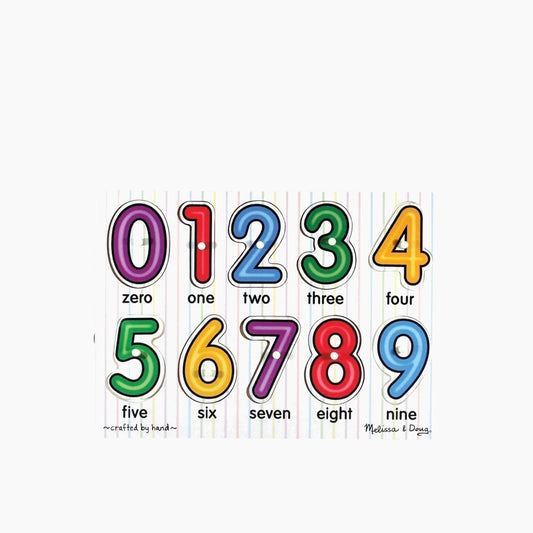 Melissa & Doug See-Inside Numbers Peg Puzzle- 10 pieces