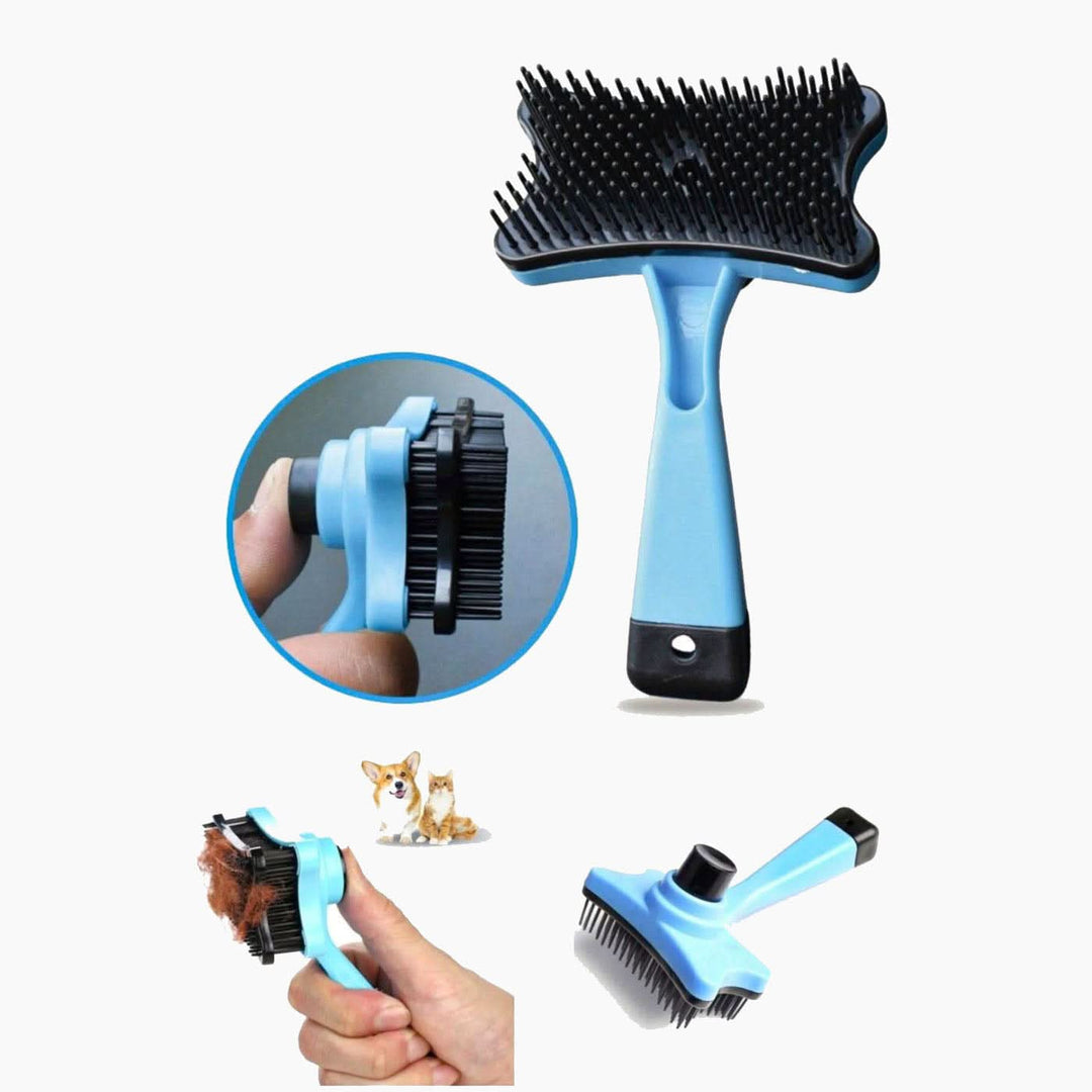 Pet Village Self-Cleaning Retractable Grooming Brush