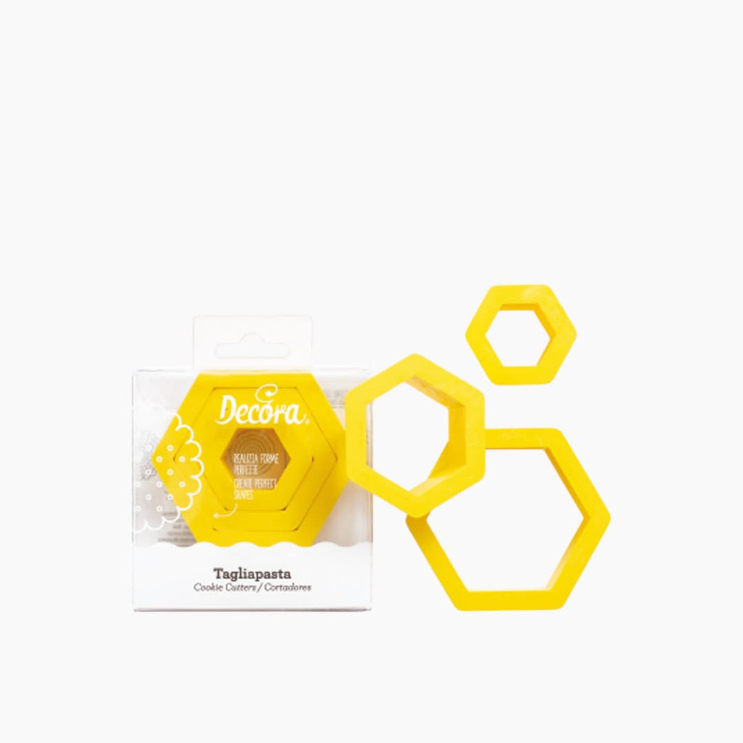 Decora Set 3 Hexagon Cookie Cutters - HUNA