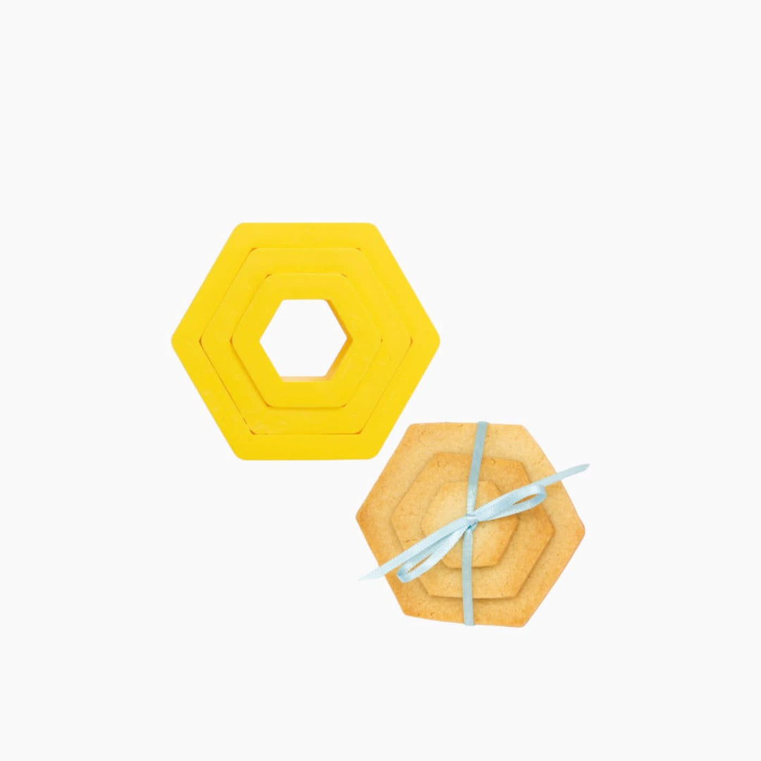 Decora Set 3 Hexagon Cookie Cutters - HUNA