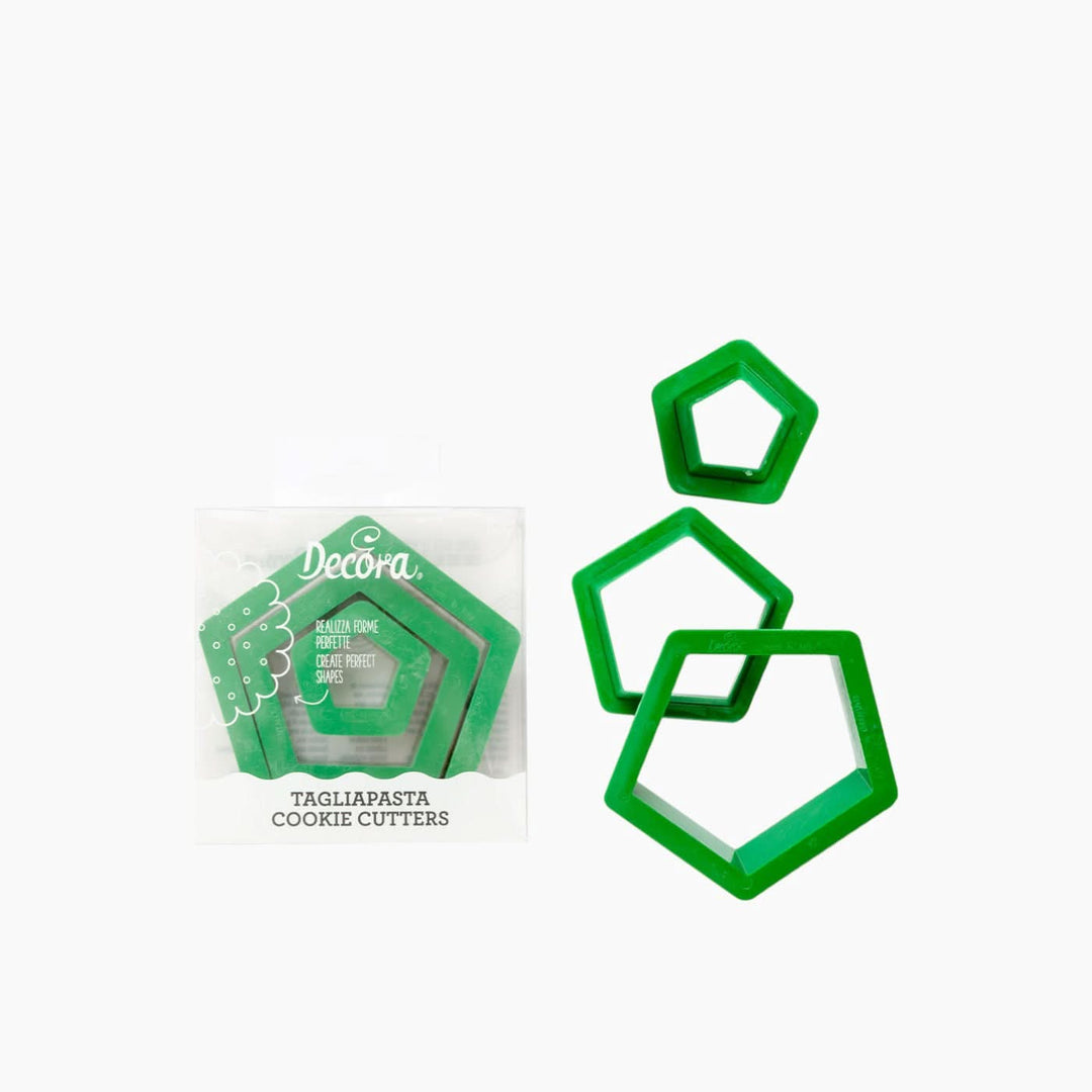 Decora Set 3 Pentagon Cookie Cutters - HUNA