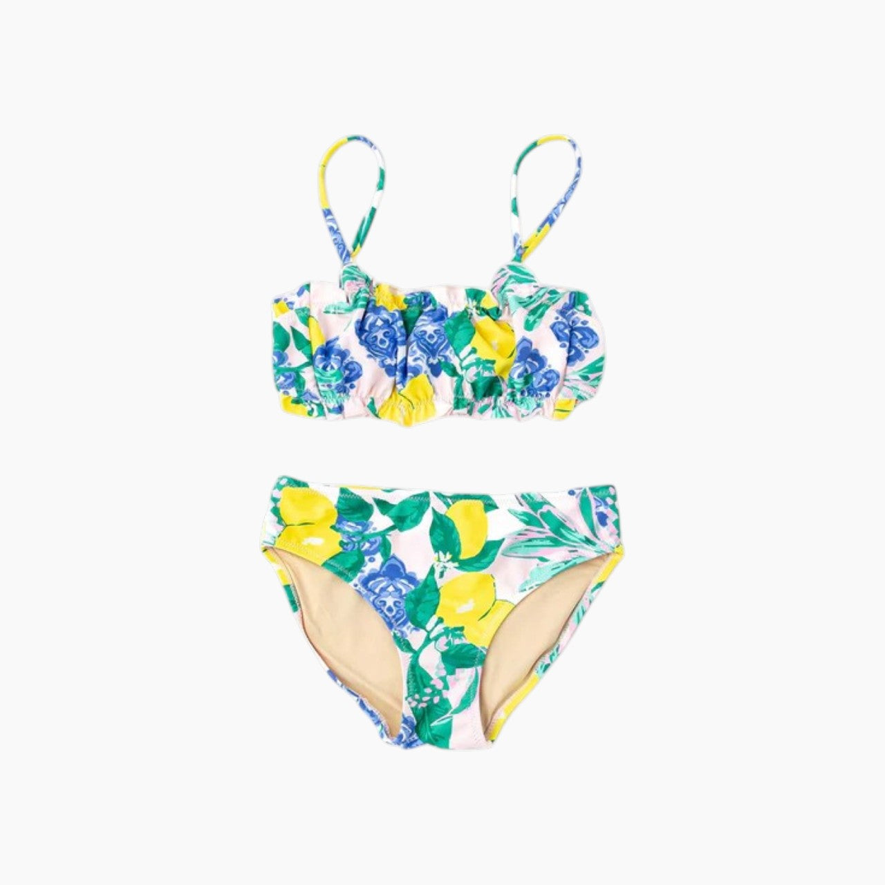 Shade Critters Santorini Citrus Girls Smocked Two Piece Swim Set
