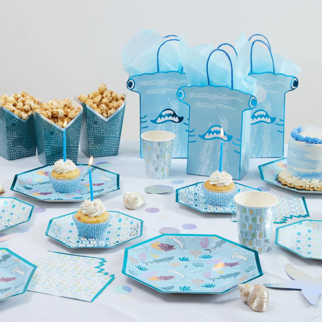 Ma Fete Sharks Paper Cups - Set of 8