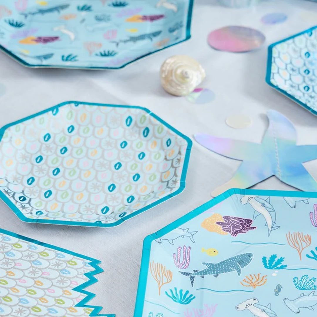 Ma Fete Sharks Dessert Plates - Set of 8