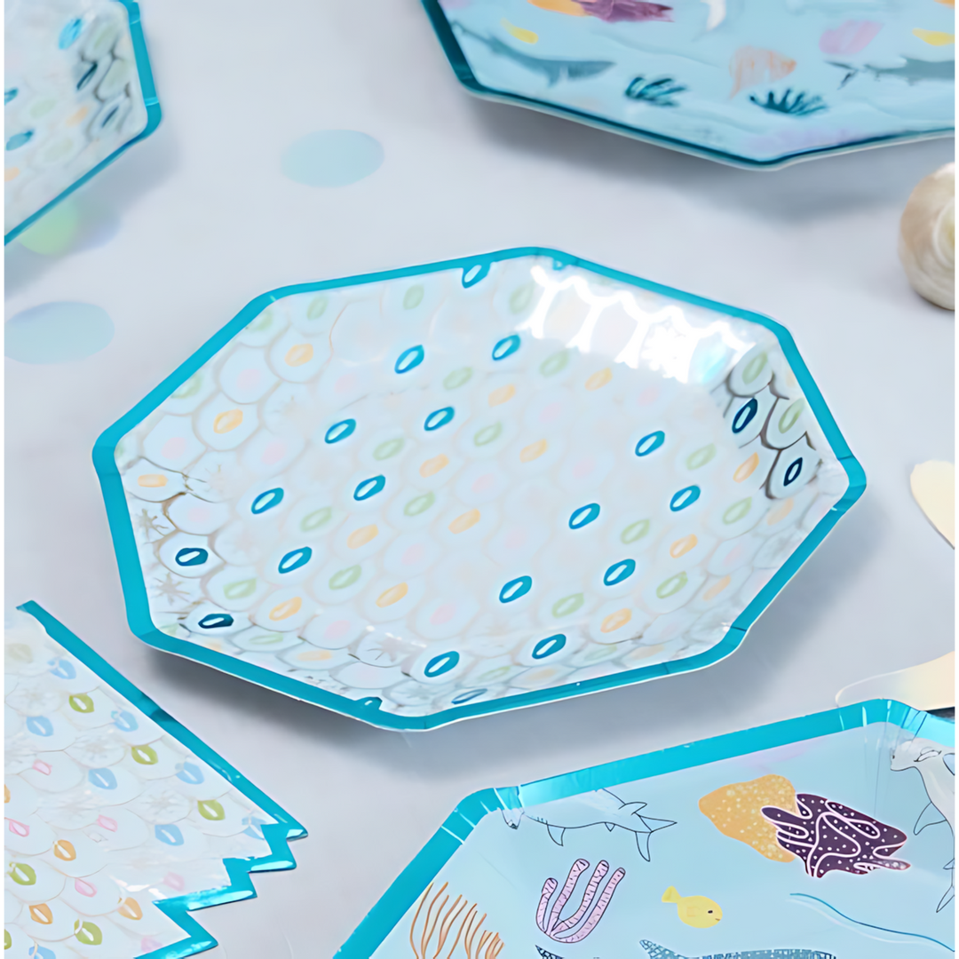 Ma Fete Sharks Dessert Plates - Set of 8
