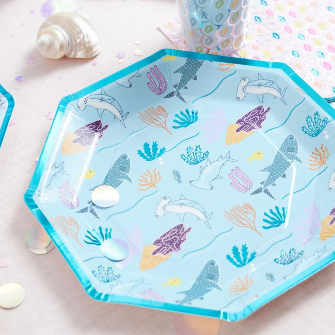 Ma Fete Sharks Dinner Plates - Set of 8