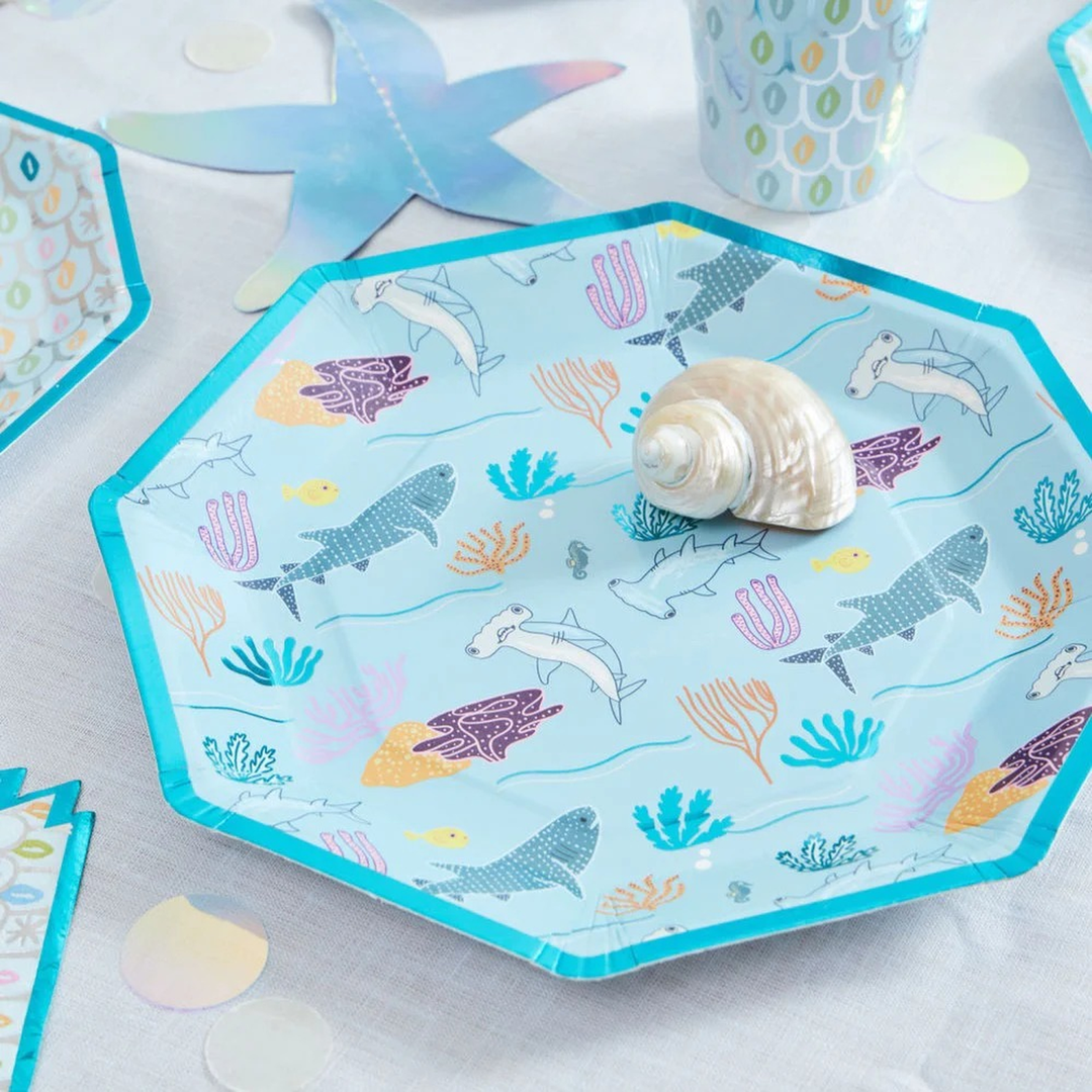 Ma Fete Sharks Dinner Plates - Set of 8