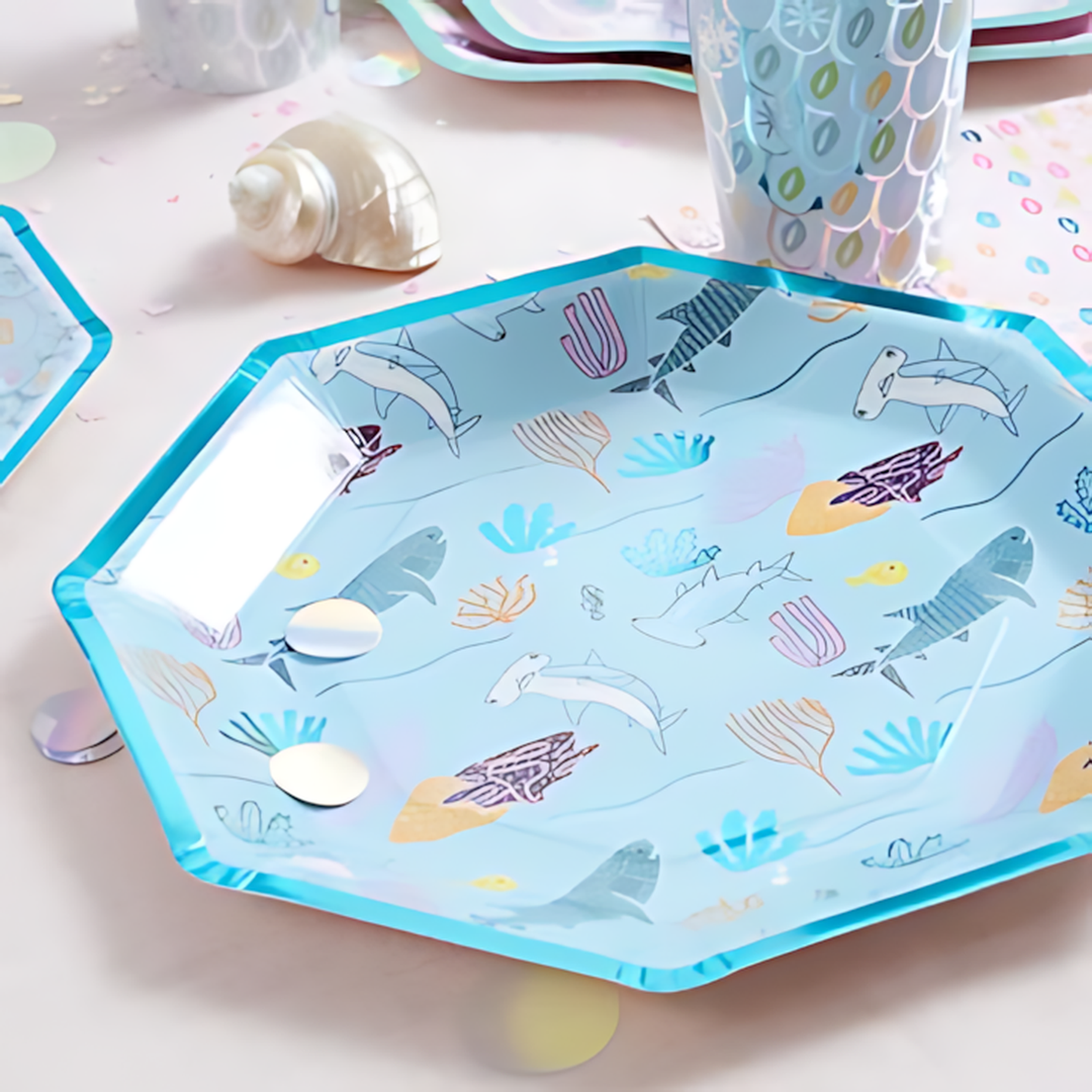 Ma Fete Sharks Dinner Plates - Set of 8