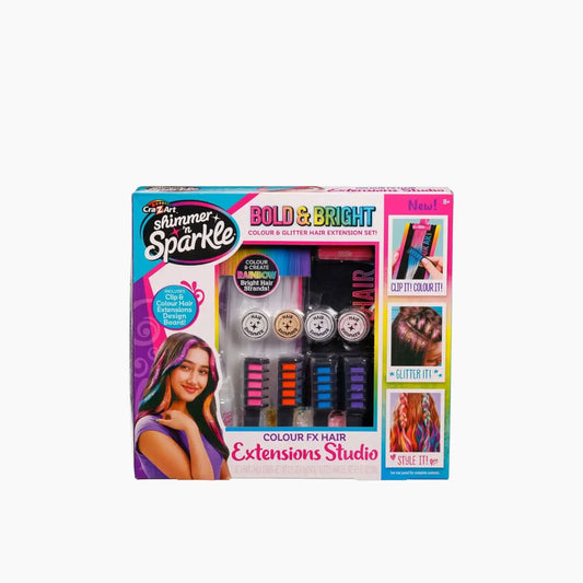 استوديو cra-z-art Shimmer N Sparkle Color Fx لتطويل الشعر