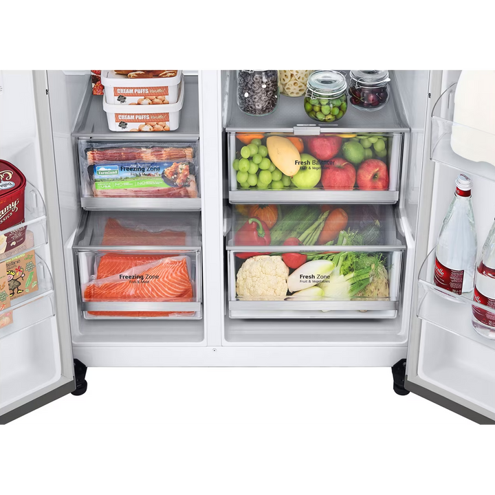 LG Side By Side Refrigerator 598L HygieneFRESH+ Silver