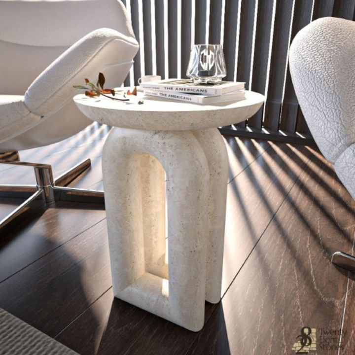 Arched Hollow-Leg Side Table