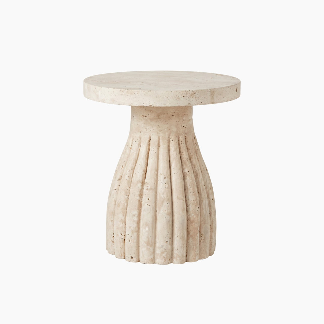 Fluted Bell-Base Side Table