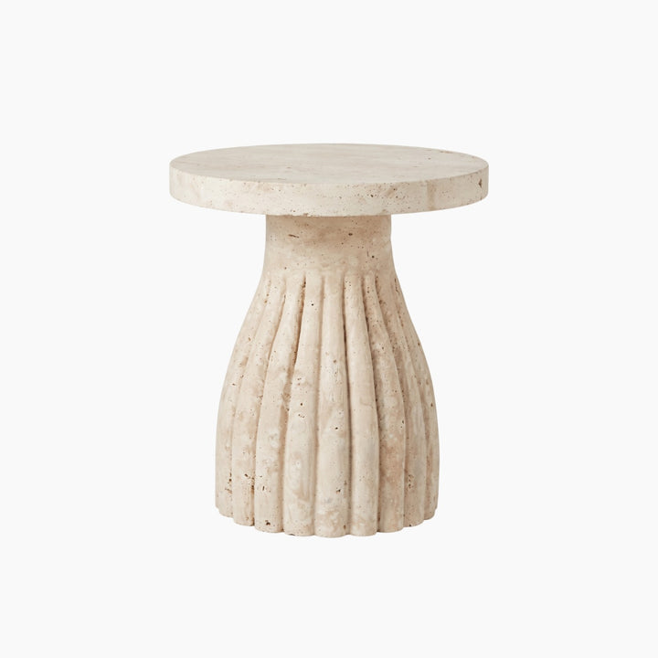 Fluted Bell-Base Side Table