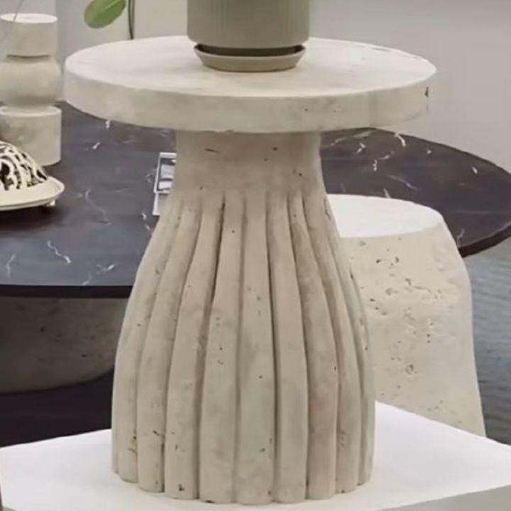Fluted Bell-Base Side Table