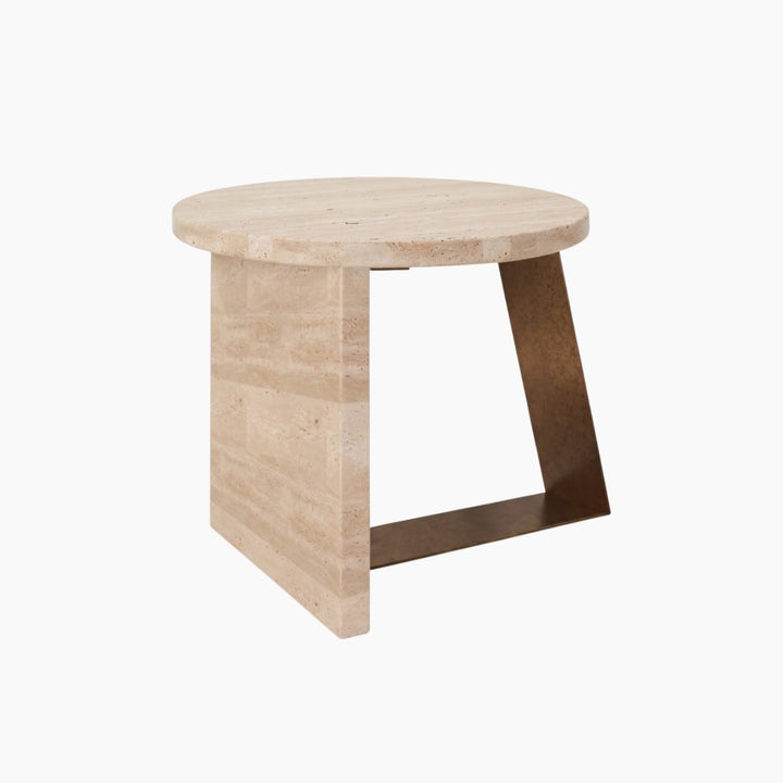 Angled Wedge-Leg Side Table
