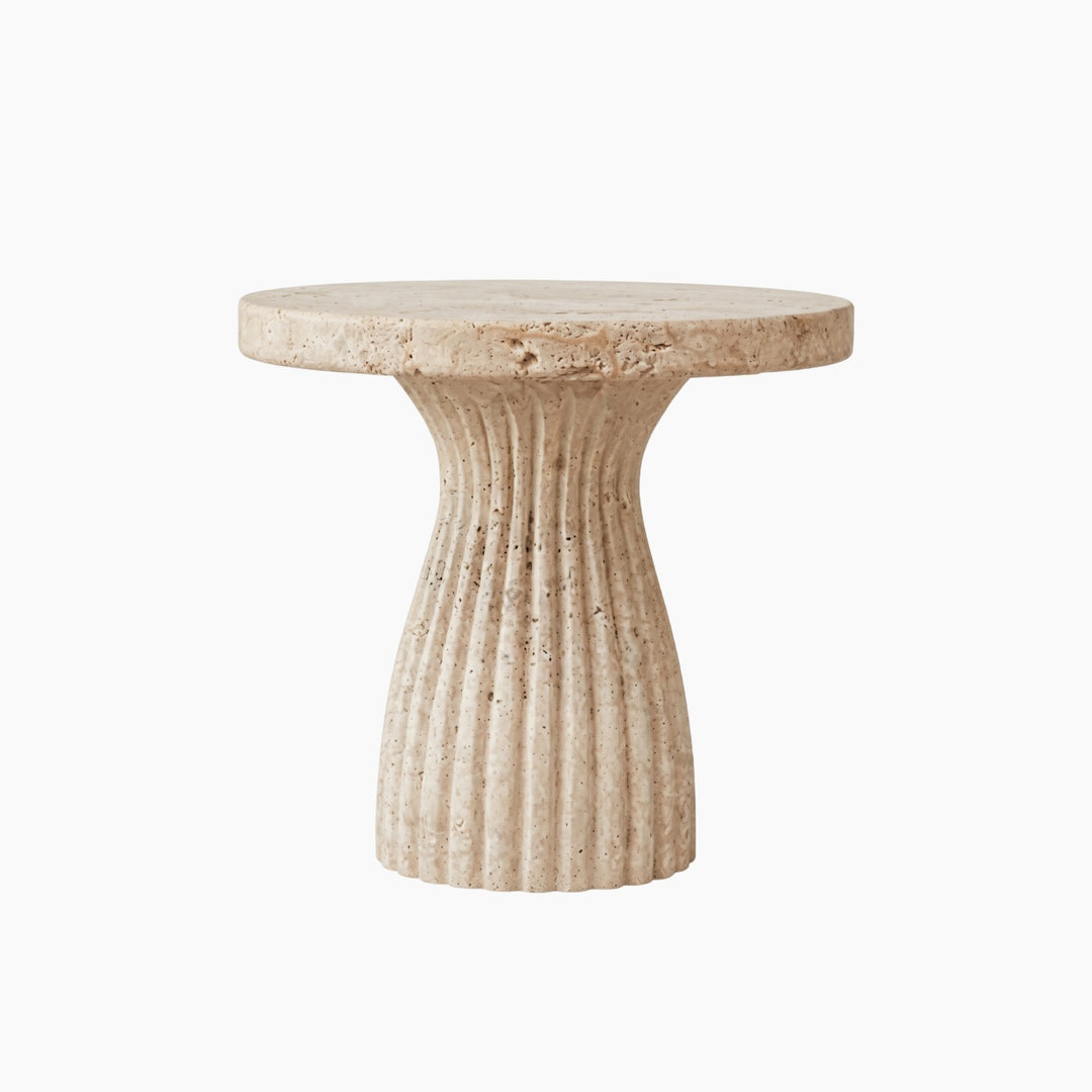 Fluted Hourglass Side Table