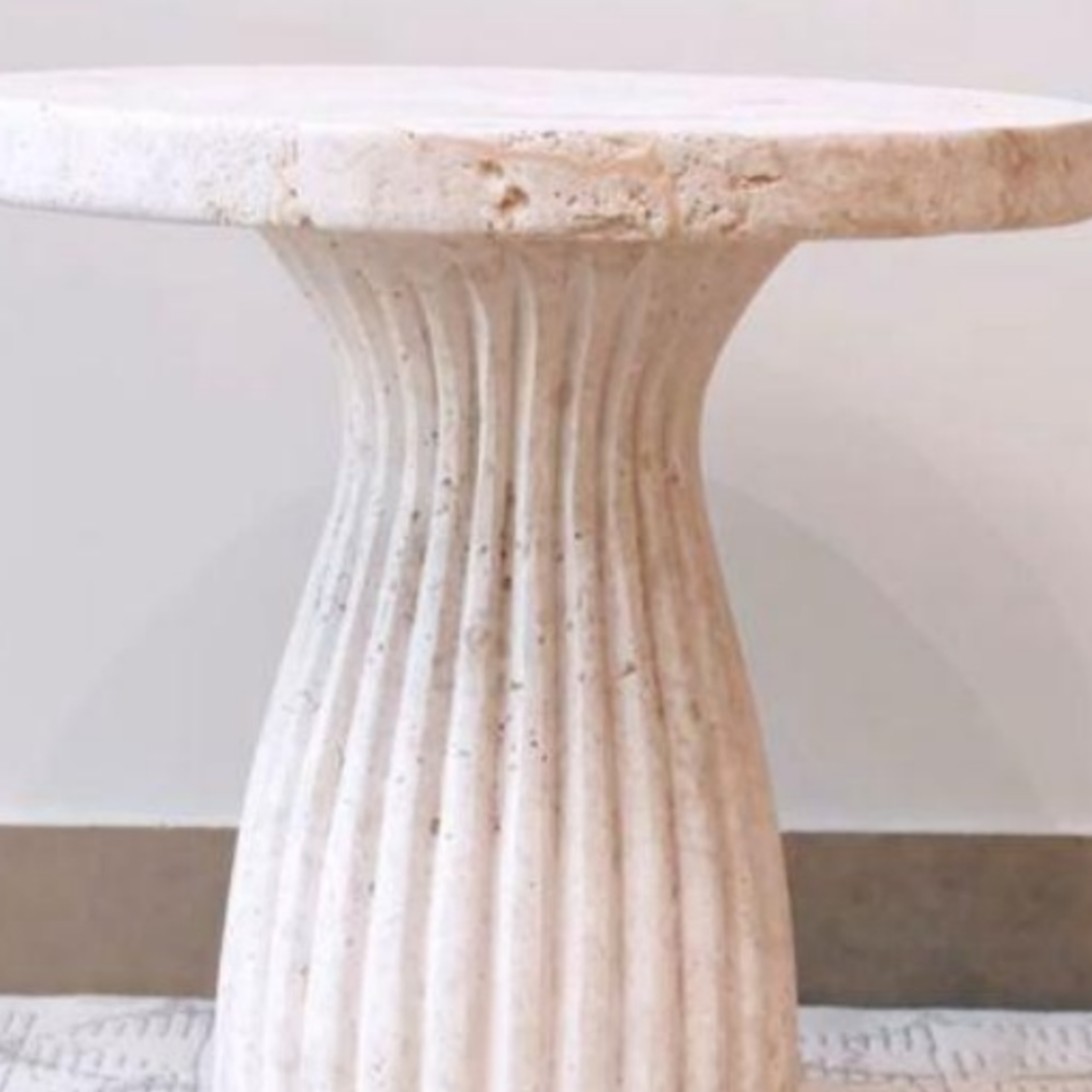 Fluted Hourglass Side Table