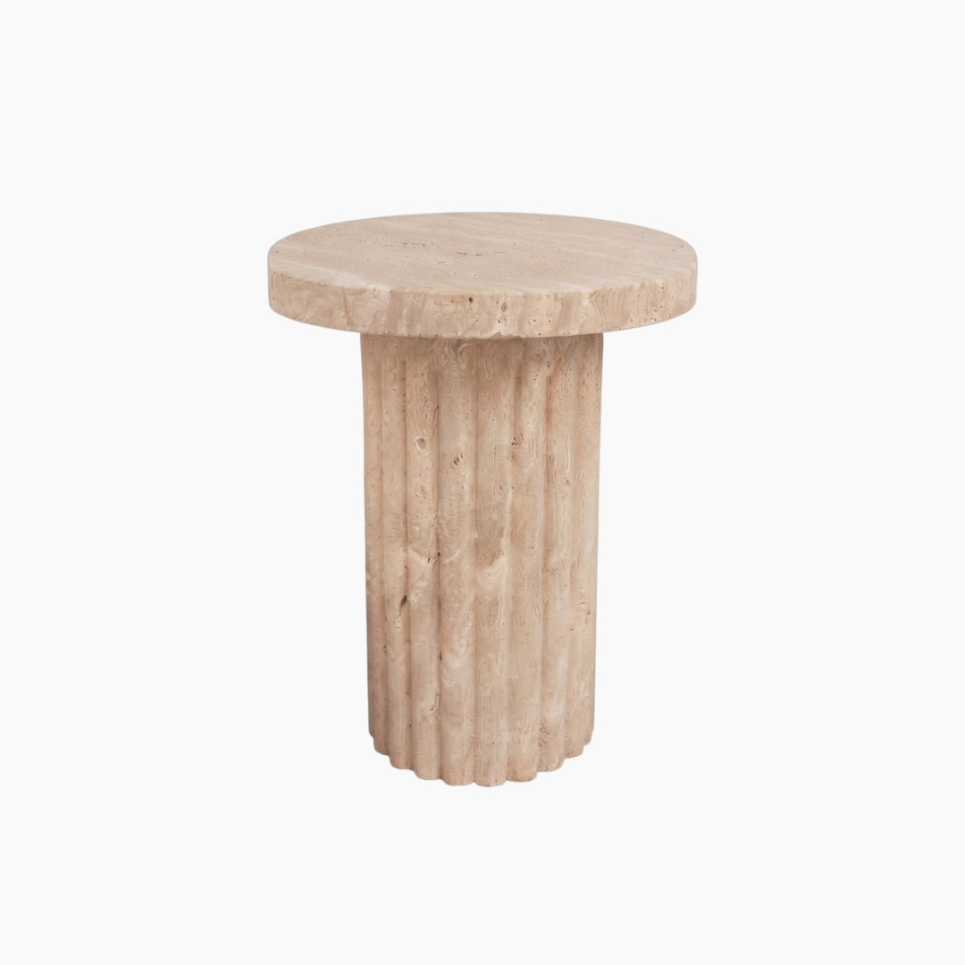 Tall Fluted-Column Side Table