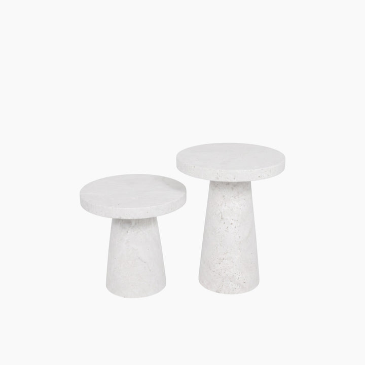 Pedestal Side Table Set (2pc)
