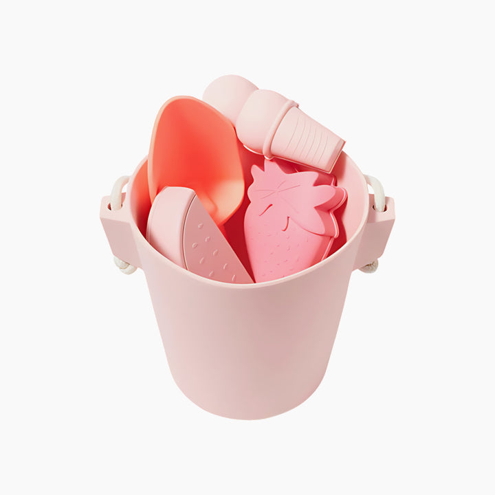SunnyLife pink silicone bucket and spade set