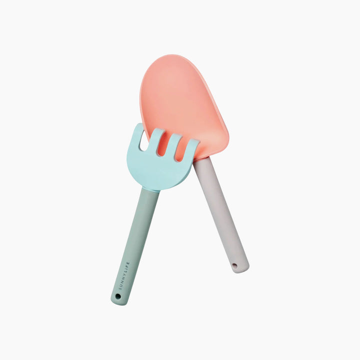 SunnyLife Apple Sorbet silicone sand spade and rake set