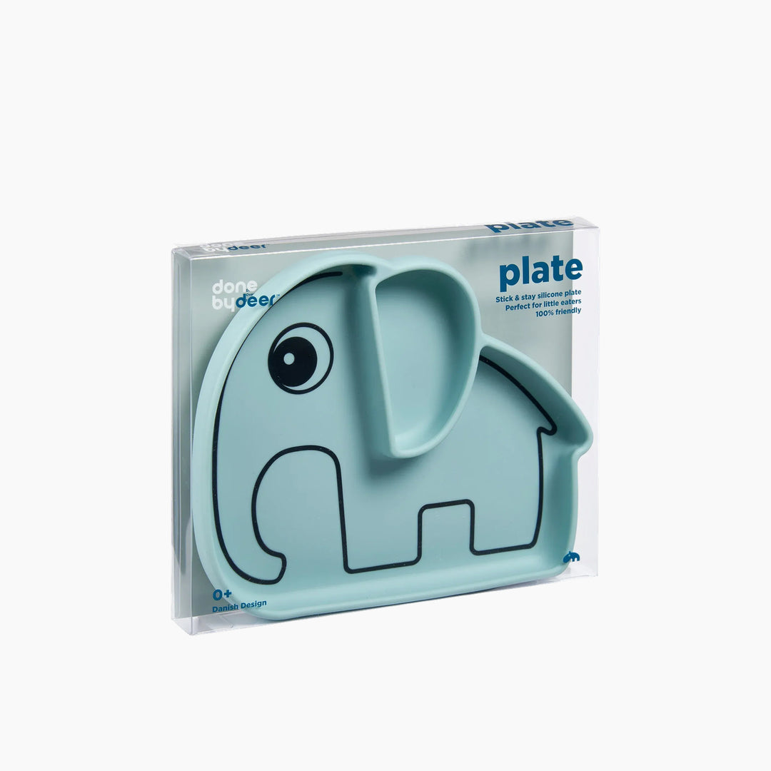 Done By Deer Snackplate Croco Green silicone plate