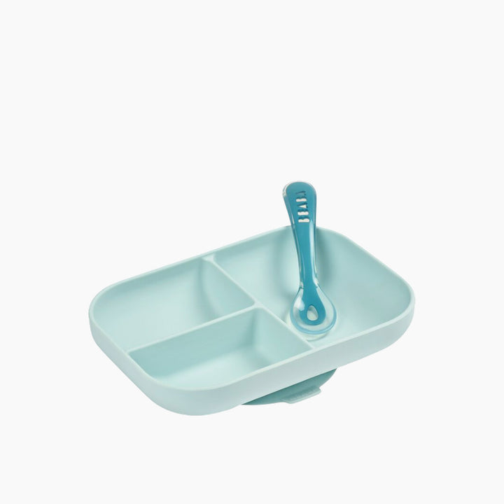 Beaba Silicone Suction Plate &amp; Spoon
