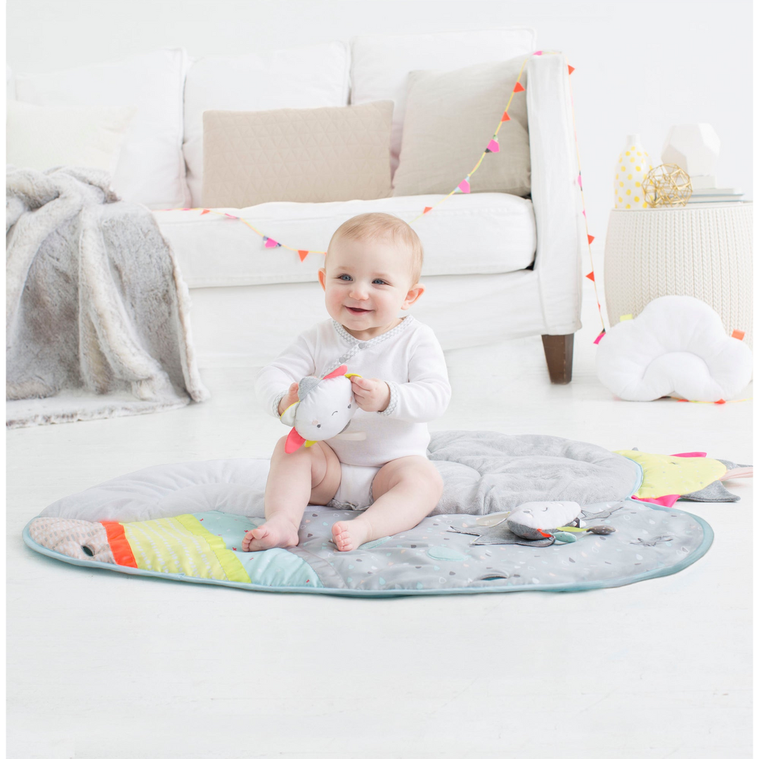 Skip Hop Silver Lining Cloud Activity Gym with celestial-themed toys