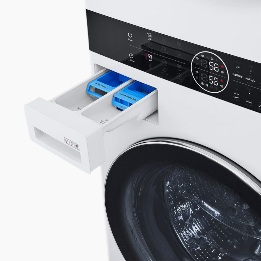 LG Single Unit Front Load 17/16KG LG WashTower with Centre Control White