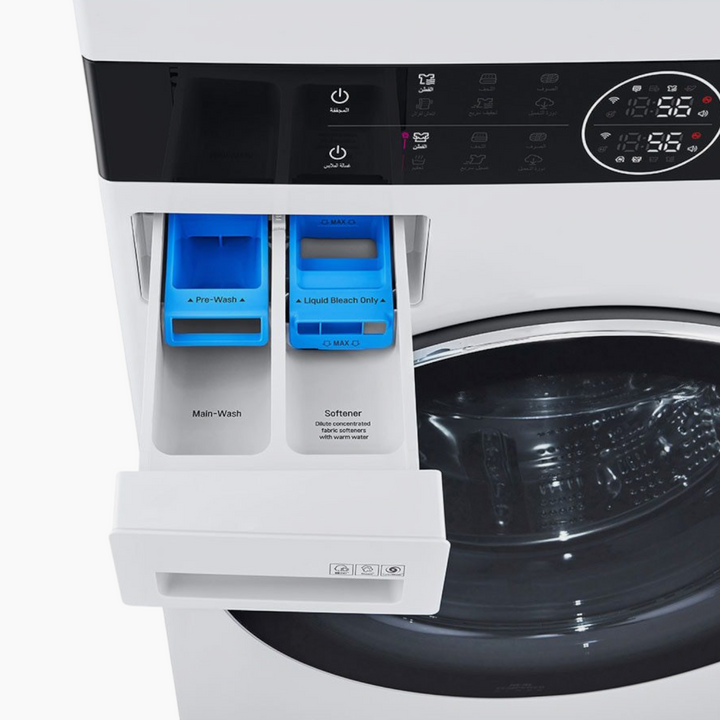 LG Single Unit Front Load 17/16KG LG WashTower with Centre Control White