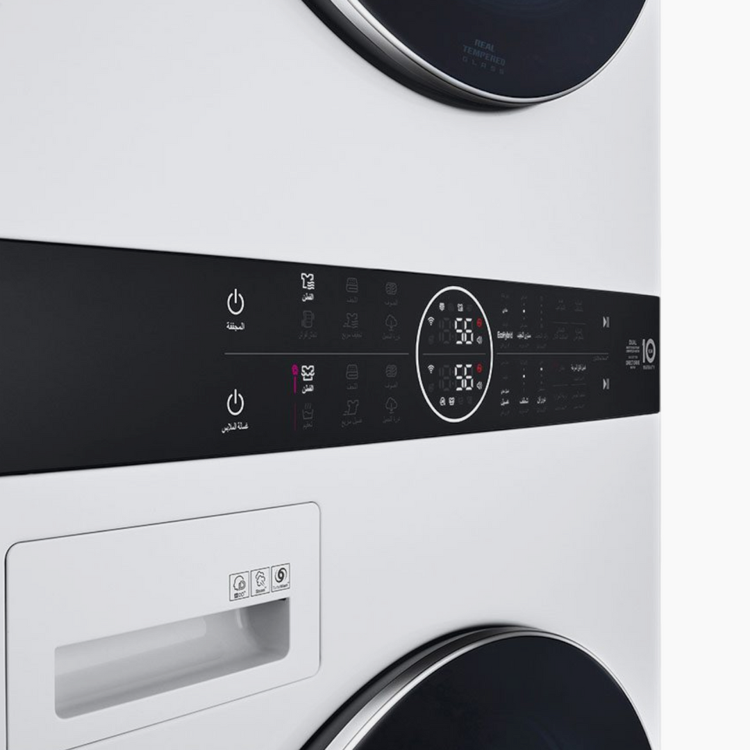 LG Single Unit Front Load 17/16KG LG WashTower with Centre Control White