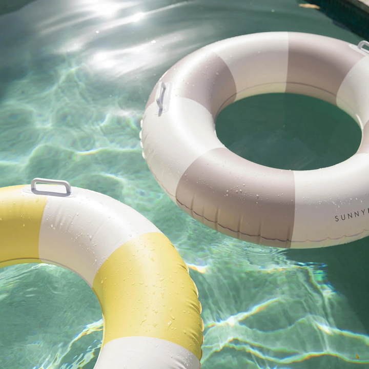 SunnyLife Slim Tube Pool Ring in Tides Out Citrus Stripe